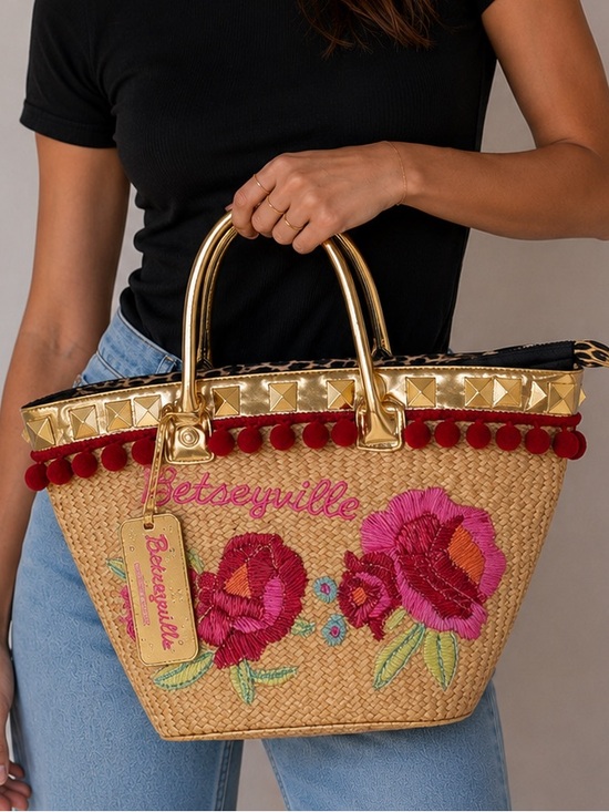 Betsey Johnson Handbags - Betsey Johnson Betseyville La Playa Embroidered tote